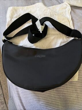 Lancôme Black Crescent Shoulder Bag